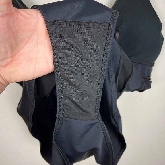 Cutout Mesh Sheer Swimsuit Womens XL Black One Piece Padded Bust V-Neck Low Back - Picture 11 of 11